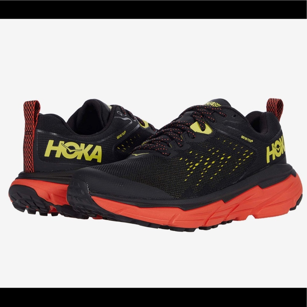 Black and orange HOKA